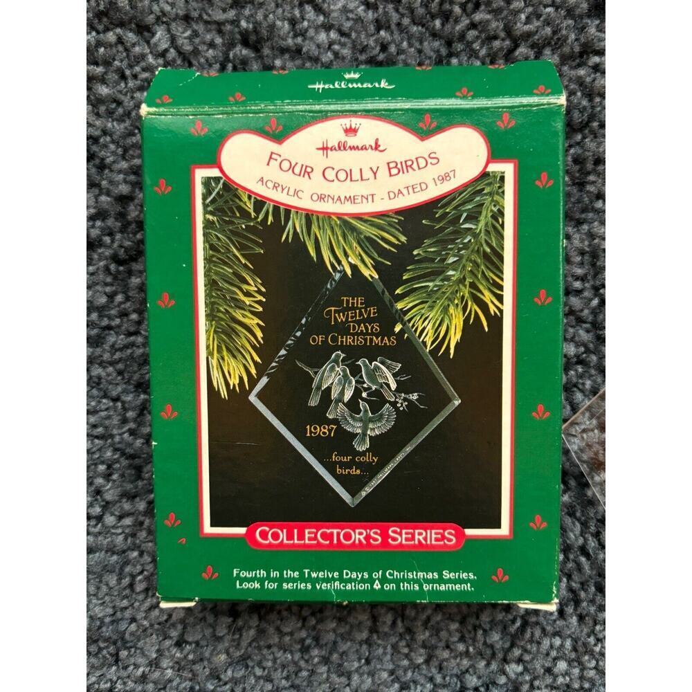Hallmark Collector Twelve Days of Christmas Four Colly Bird Keepsake Vintage ‘87